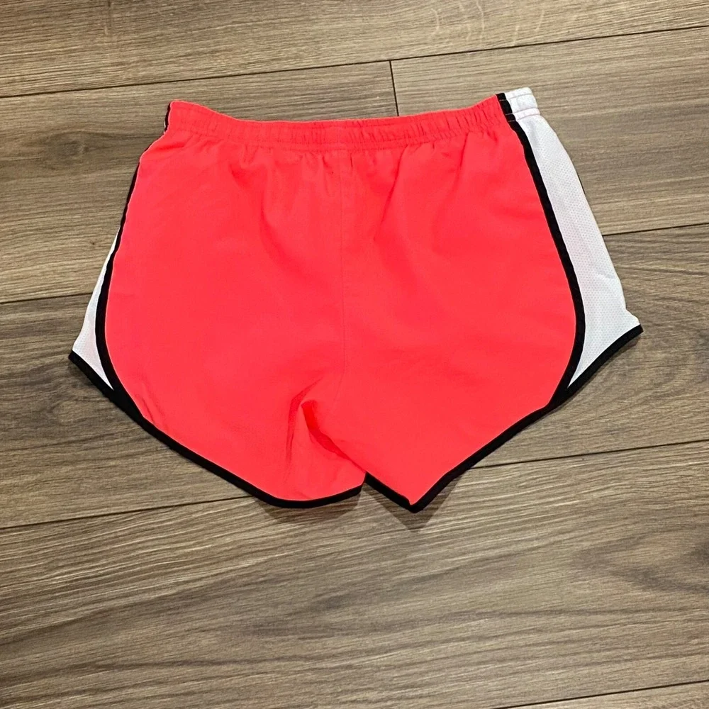 Nike Dri Fit Running Athletic Lined Shorts Size Youth L Pink Black Mesh Side‎
